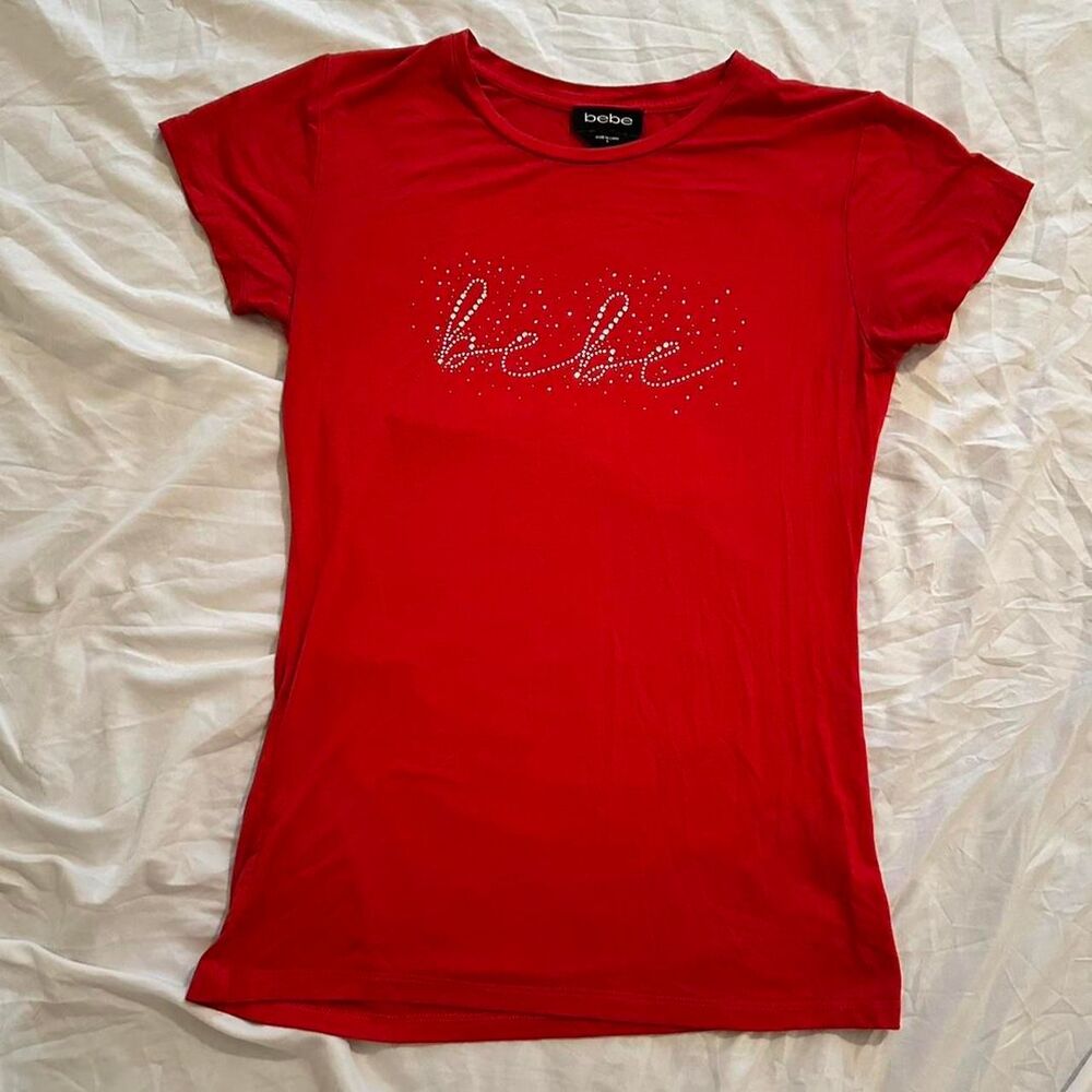 Bebe Women's Red T-shirt